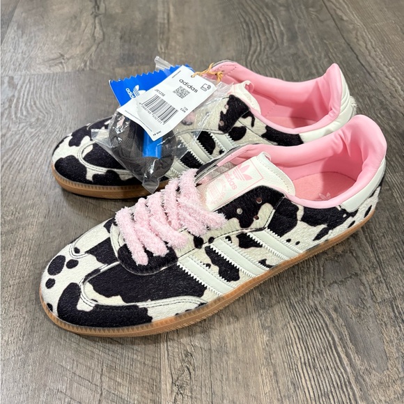 New - Adidas Samba OG Cow Print Women’s Sneakers - Picture 2 of 9